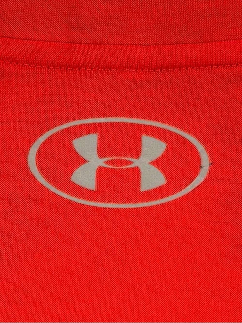 UNDER ARMOUR Fitted Quarter Zip Running Pullover Red Thumbhole Athletic Top S - Picture 7 of 10